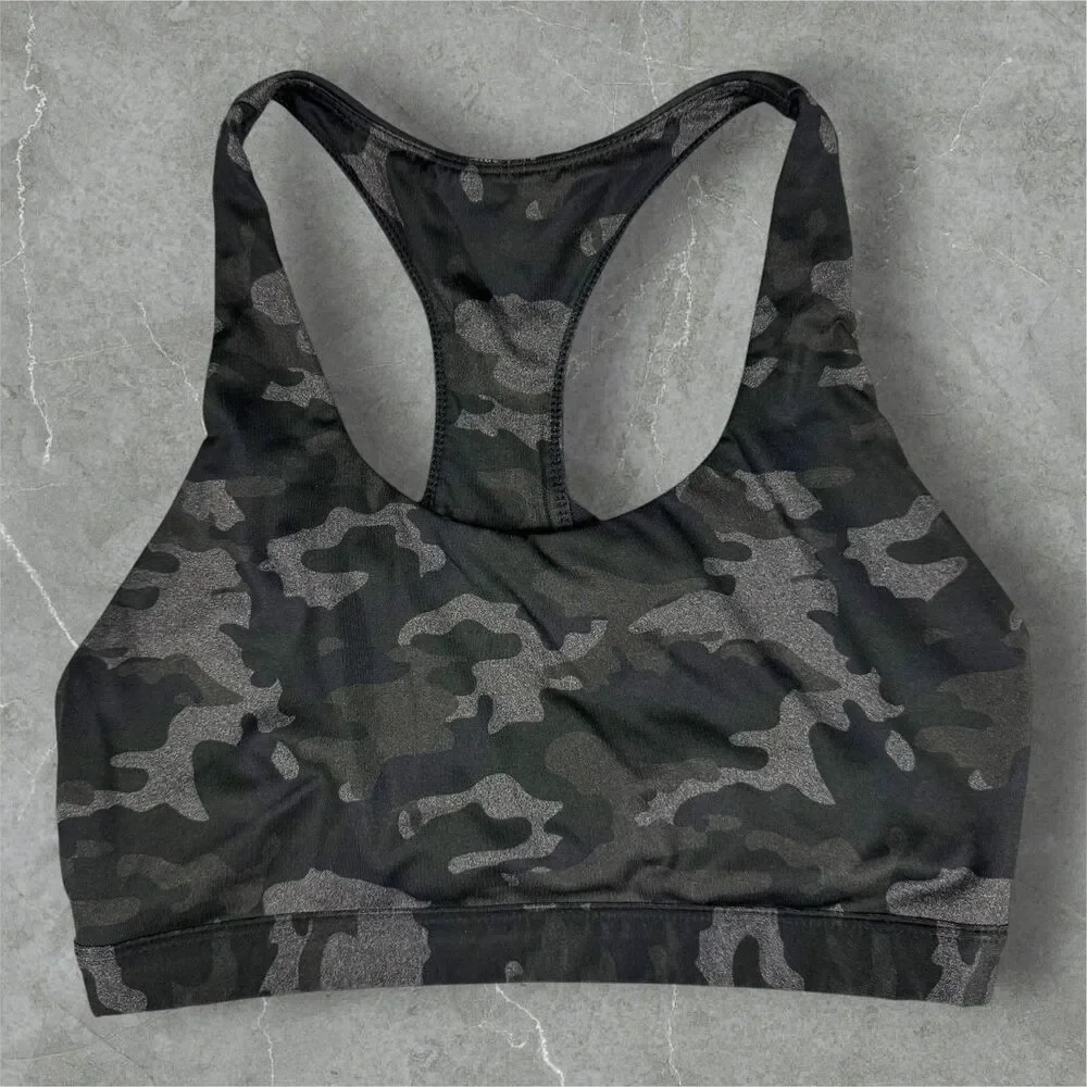 Women's Fabletics Camouflage Racer Back Strap Back Sports Bra Tank Top - Small